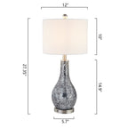 25.25 Glass Table Lamp Set with USB (Set of 2)