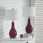 25.25 Glass Table Lamp Set with USB (Set of 2)