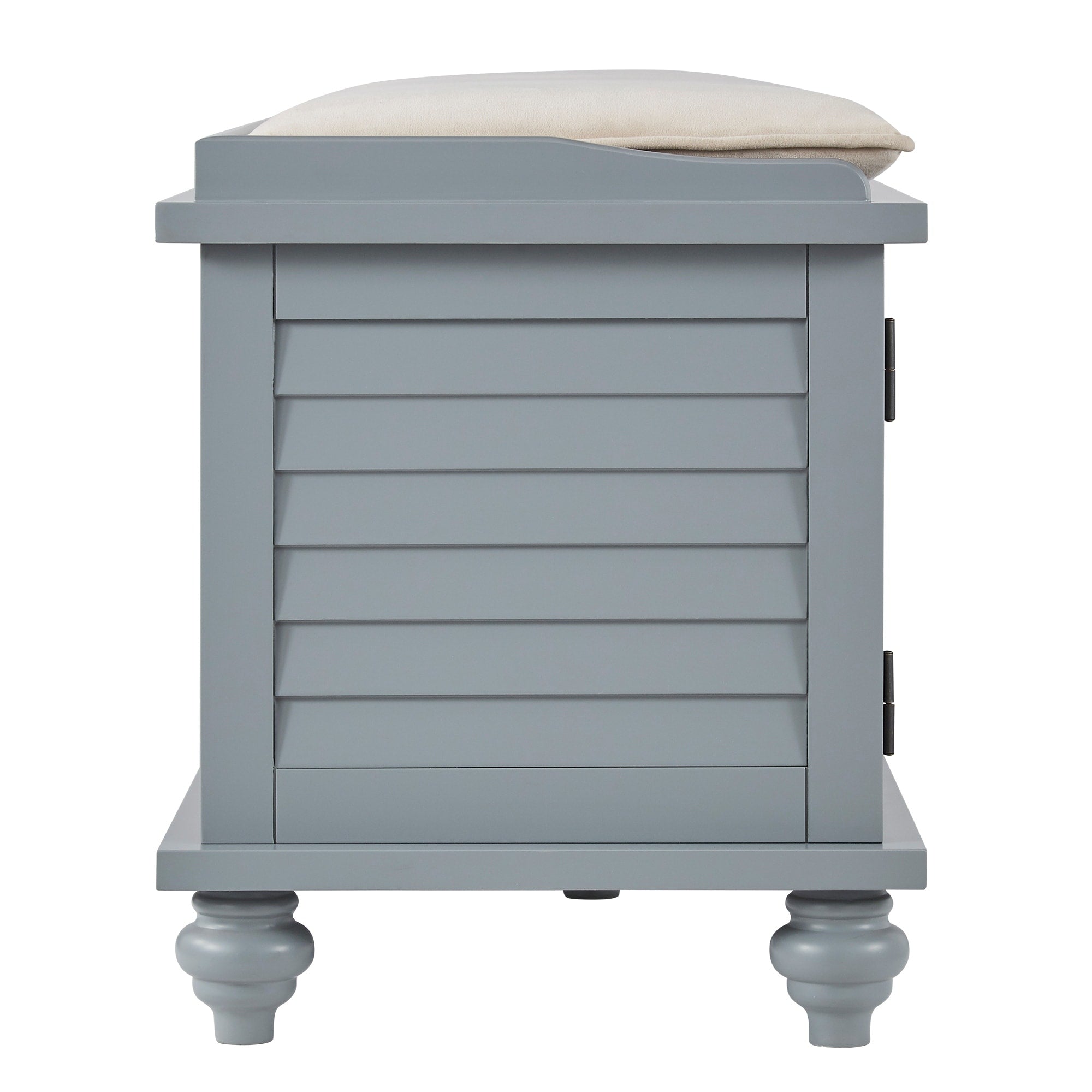 Banc de rangement à porte à volets Maybelle avec coussin en velours par iNSPIRE Q Classic