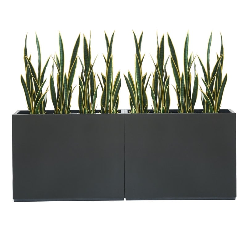Jardinière métallique robuste pour plantes d'extérieur, 96 x 25 x 76 cm (L x l x H) - 96 x 76 x 25 cm (l x l x H)