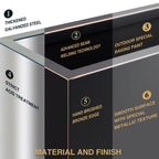 Jardinière métallique robuste pour plantes d'extérieur, 96 x 25 x 76 cm (L x l x H) - 96 x 76 x 25 cm (l x l x H)