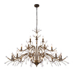 Lustre en cristal style bougie style rétro avec branches d'arbres