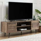 Meuble TV moderne du milieu du siècle pour téléviseurs jusqu'à 70 pouces Console multimédia de centre de divertissement - 20,5'' HX 59'' LX 15,5'' P