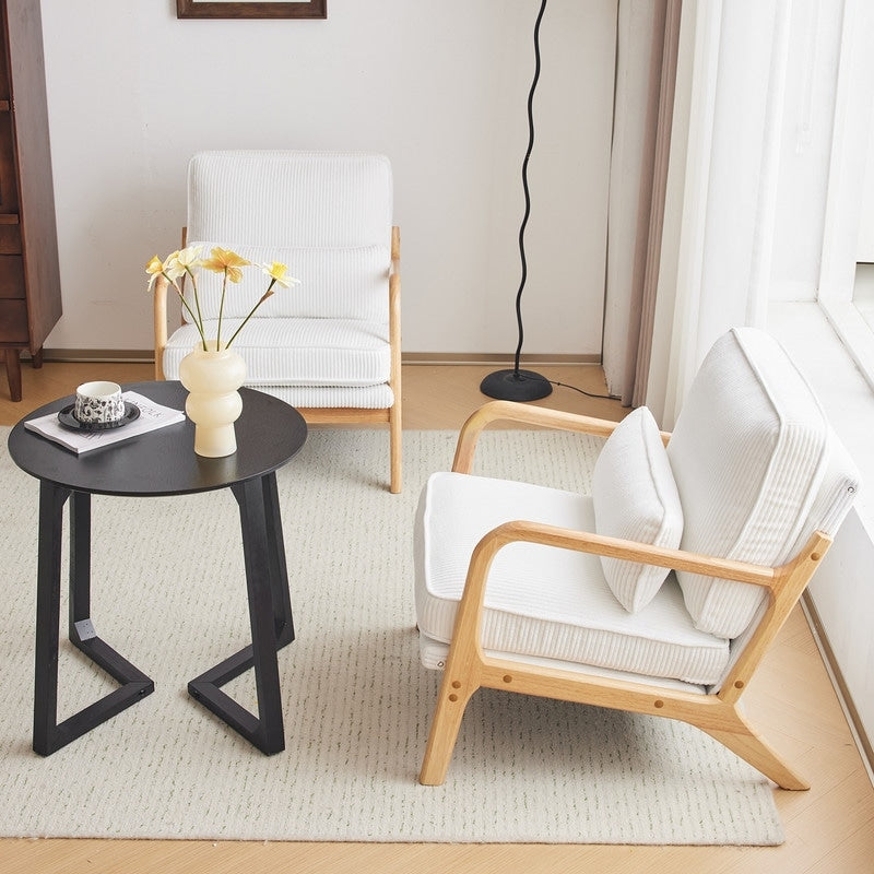 Chaise d'appoint rembourrée de style moderne du milieu du siècle