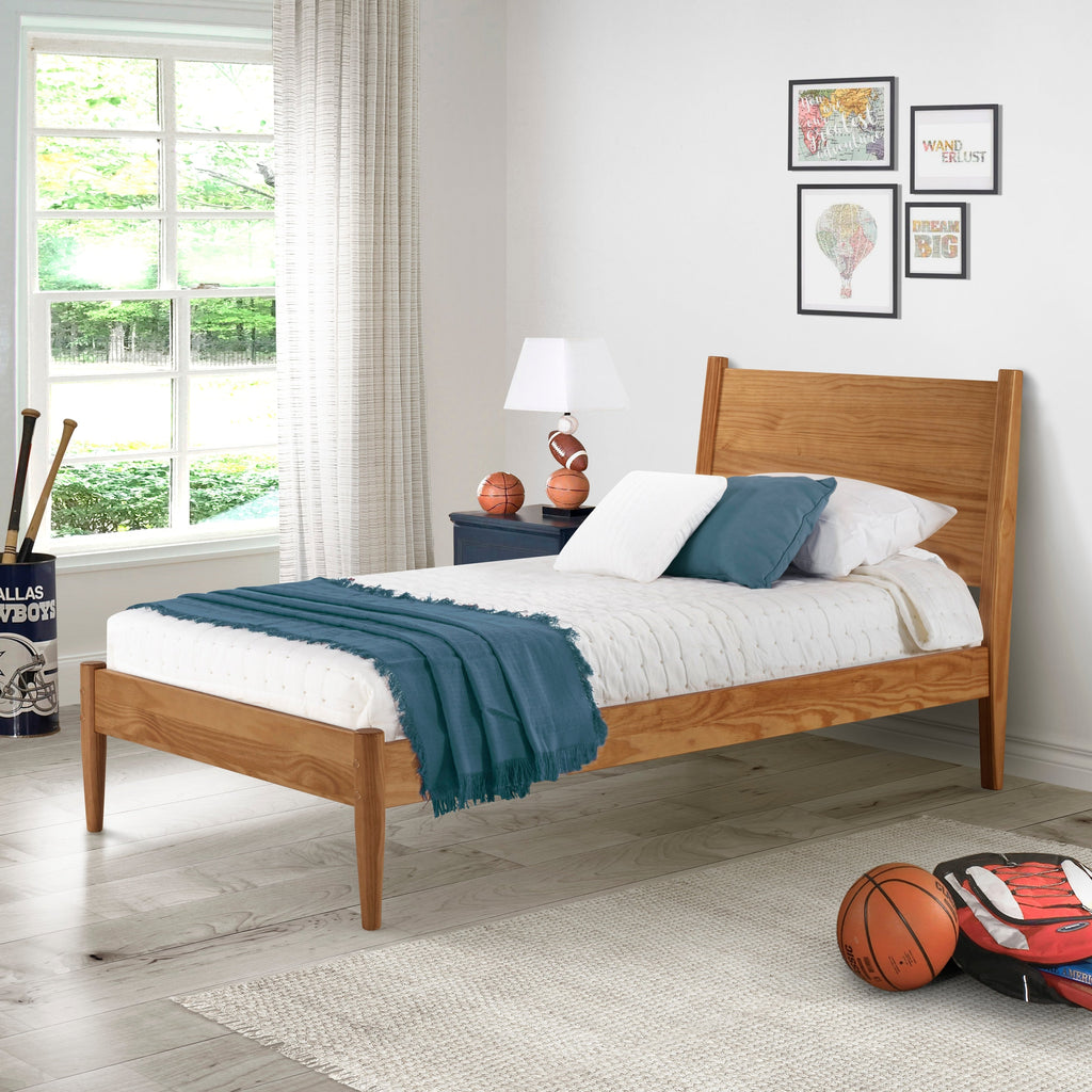 Lit à panneaux du milieu du siècle