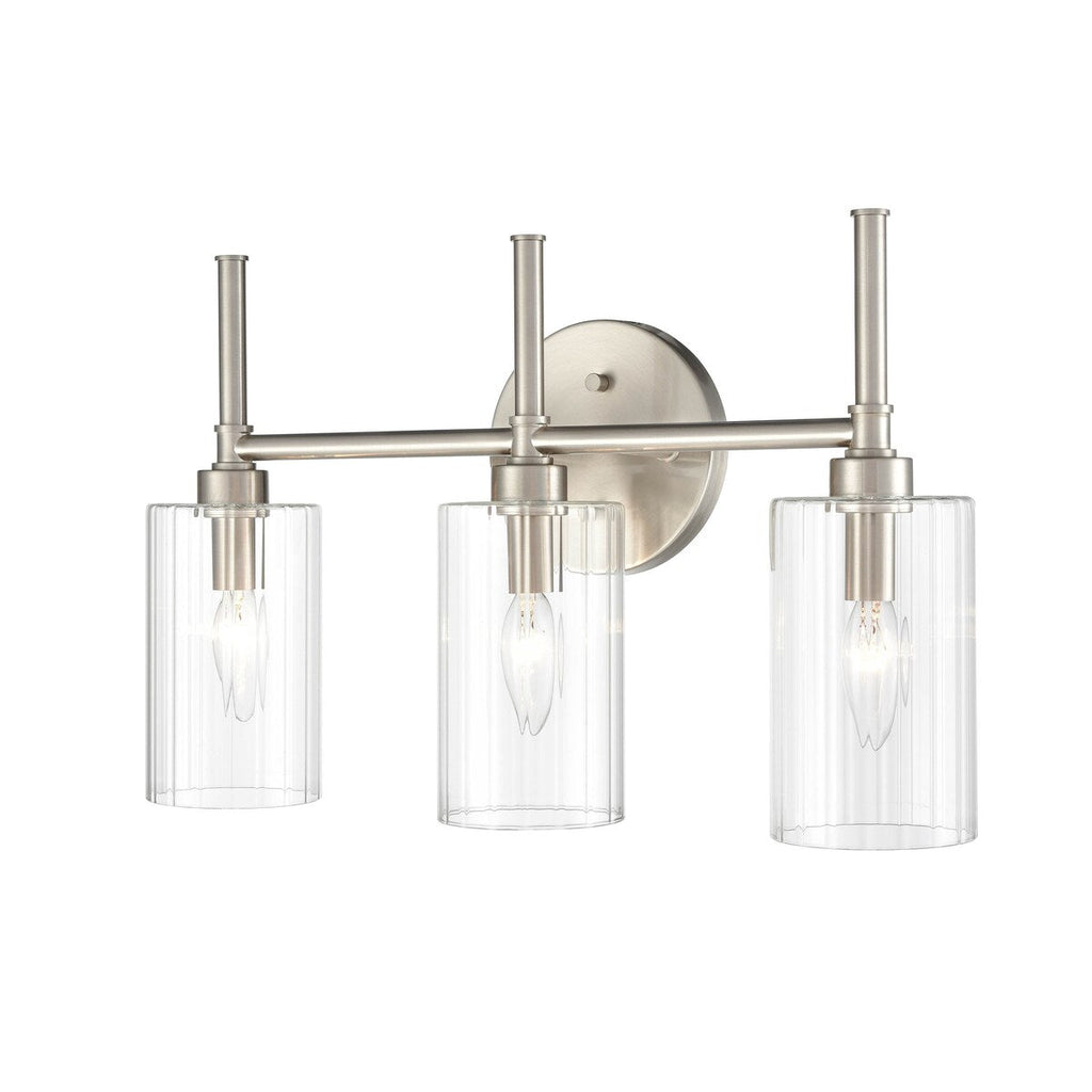 Luminaire de salle de bain Millennium Lighting Chastine avec abat-jour en verre biseauté transparent