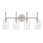 Luminaire de salle de bain Millennium Lighting Chastine avec abat-jour en verre biseauté transparent