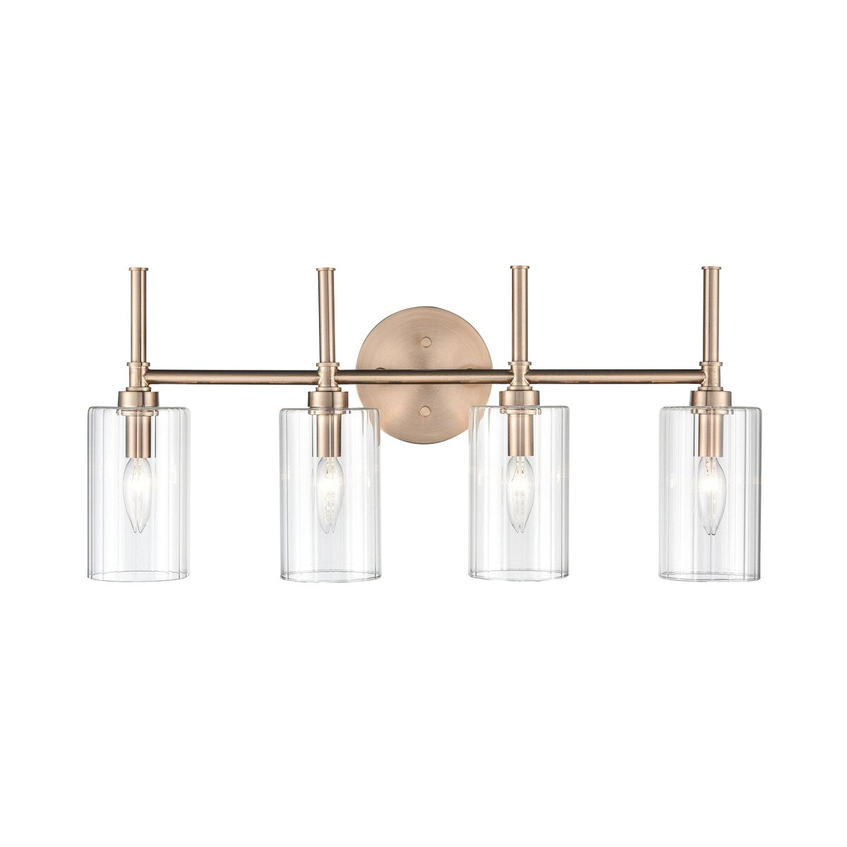 Luminaire de salle de bain Millennium Lighting Chastine avec abat-jour en verre biseauté transparent
