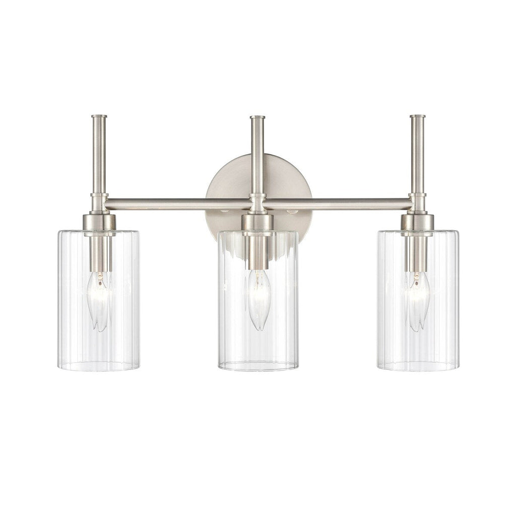 Luminaire de salle de bain Millennium Lighting Chastine avec abat-jour en verre biseauté transparent