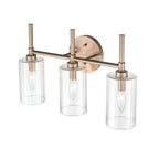Luminaire de salle de bain Millennium Lighting Chastine avec abat-jour en verre biseauté transparent