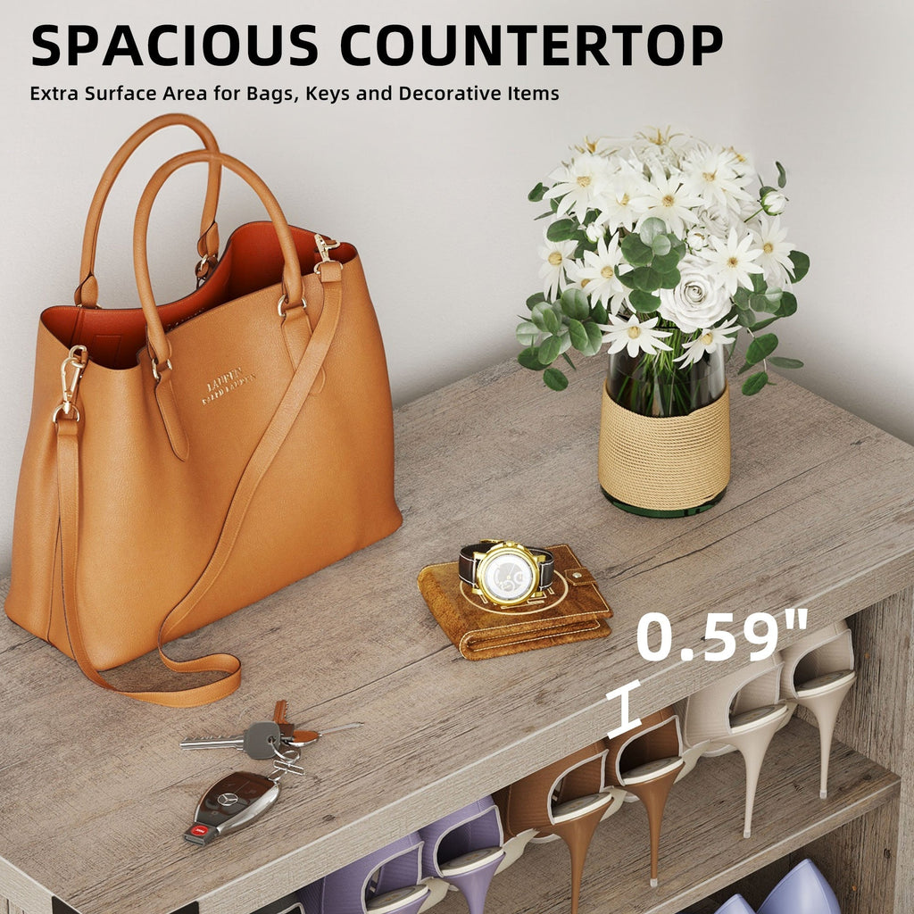 Meuble de rangement à chaussures Moasis à 5 niveaux pour 20 paires de chaussures avec portes doubles pour l'entrée