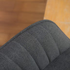 Fauteuil d'appoint pivotant Art Leon pour bureau moderne avec pieds en bois