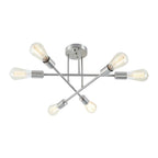 6 - Light Modern Metal 23.62'' Sputnik Semi-Flush Mount Ceiling Light