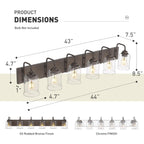 3/4/5/6-Light Modern Vanity Lights Over Mirror for Bathroom