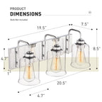 3/4/5/6-Light Modern Vanity Lights Over Mirror for Bathroom