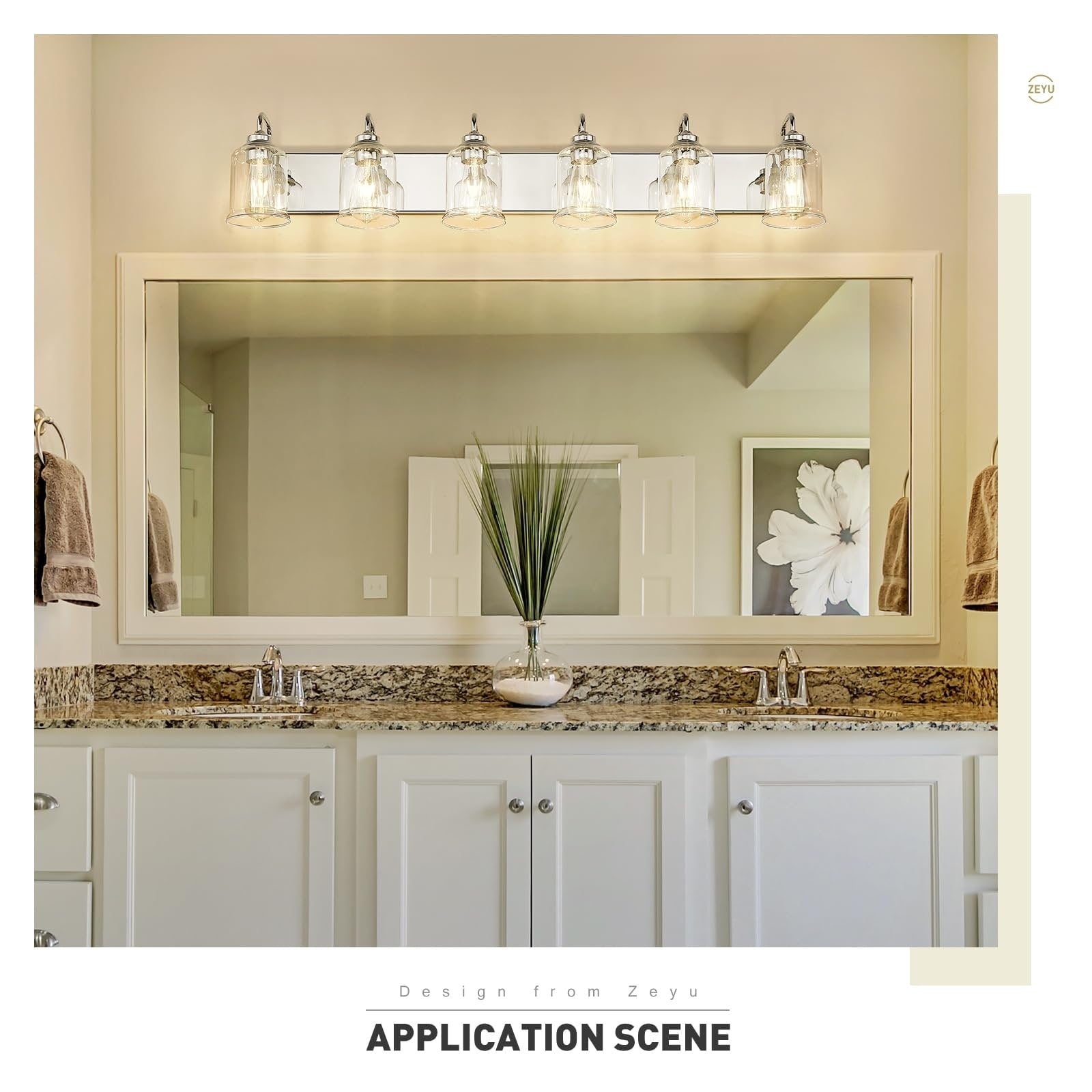 3/4/5/6-Light Modern Vanity Lights Over Mirror for Bathroom