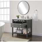 Meuble-lavabo simple de style ferme Monterey 37 avec dessus