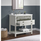 Meuble-lavabo simple de style ferme Monterey 37 avec dessus