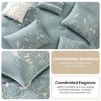 Ensemble de couette florale botanique Nanshing Taylor 7 pièces