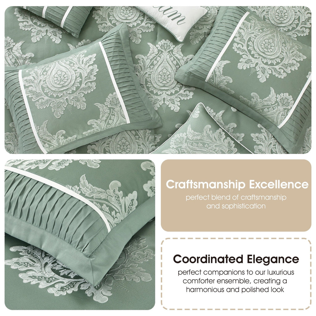 Ensemble de couette traditionnelle damassée Nanshing Tiana 7 pièces