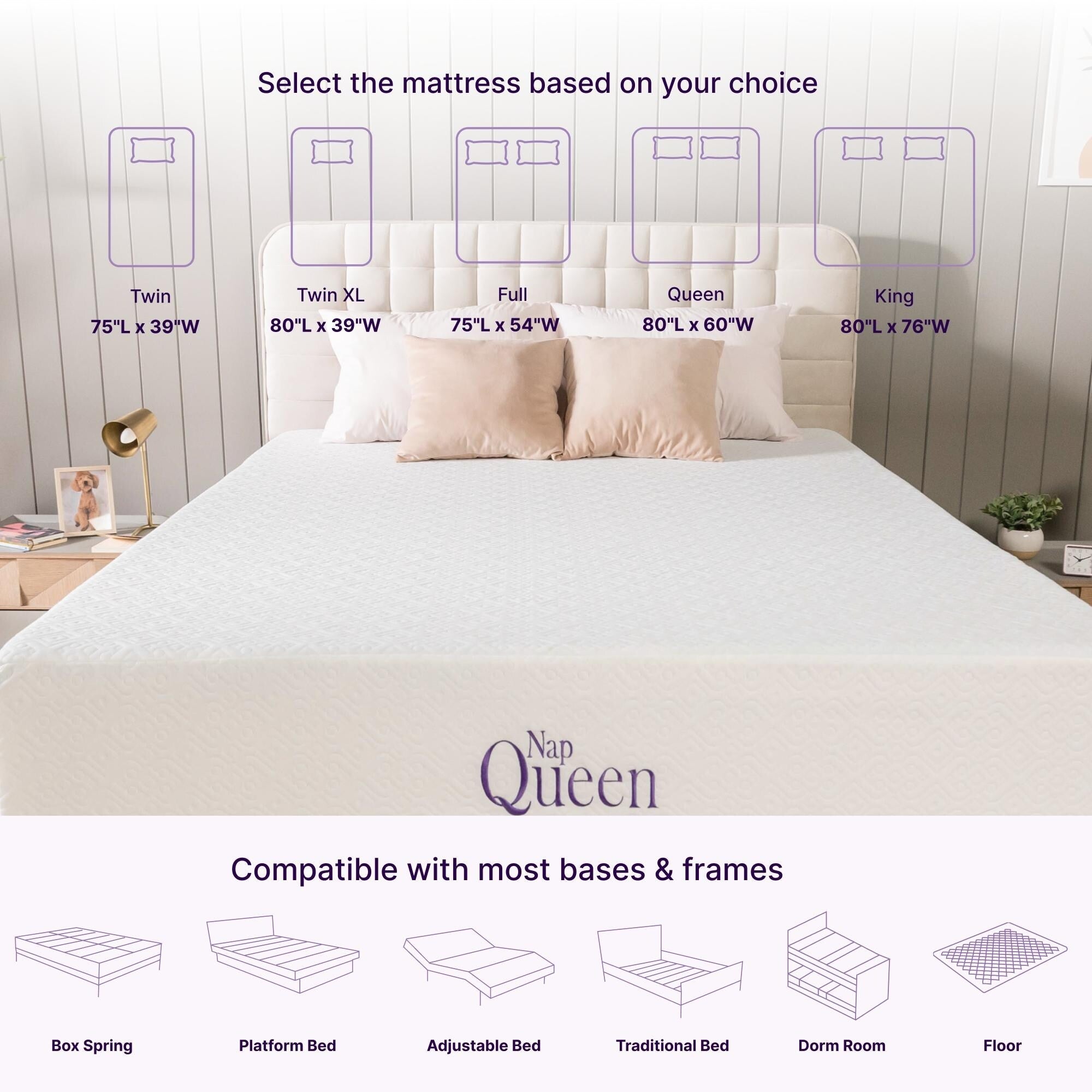 Matelas en mousse à mémoire de forme avec gel rafraîchissant NapQueen Elizabeth 8
