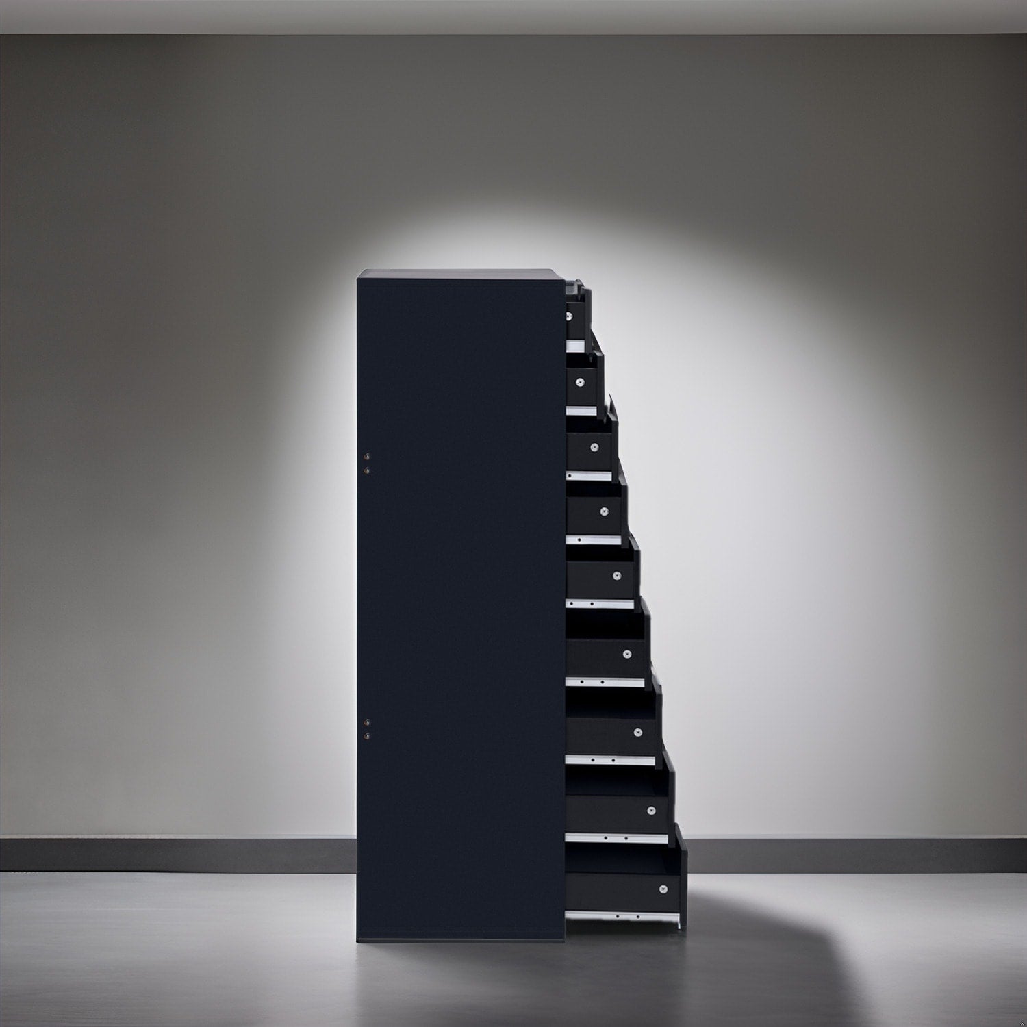 Armoire étroite en bois à 9 tiroirs avec tiroirs coulissants en douceur et étagère de rangement supérieure