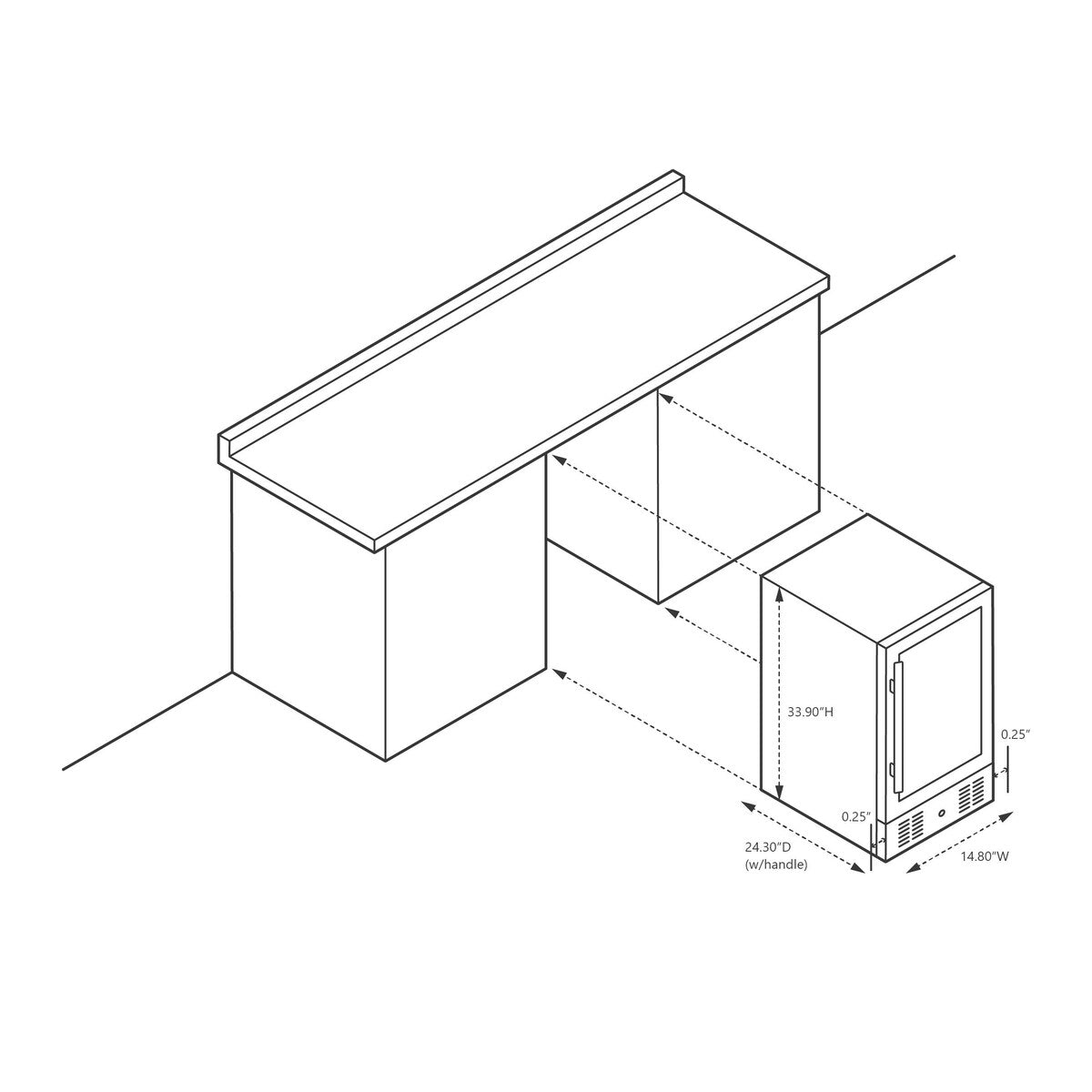 Réfrigérateur à vin et à boissons encastrable NewAir SplitShelf pour 9 bouteilles de vin et 48 canettes en acier inoxydable