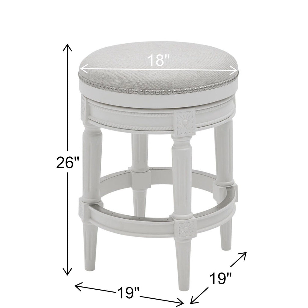 Tabouret de bar pivotant sans dossier Chapman 26 pouces de New Ridge Home Goods - Hauteur comptoir
