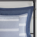 Parure de couette surdimensionnée en coton bleu noble par Madison Park Signature
