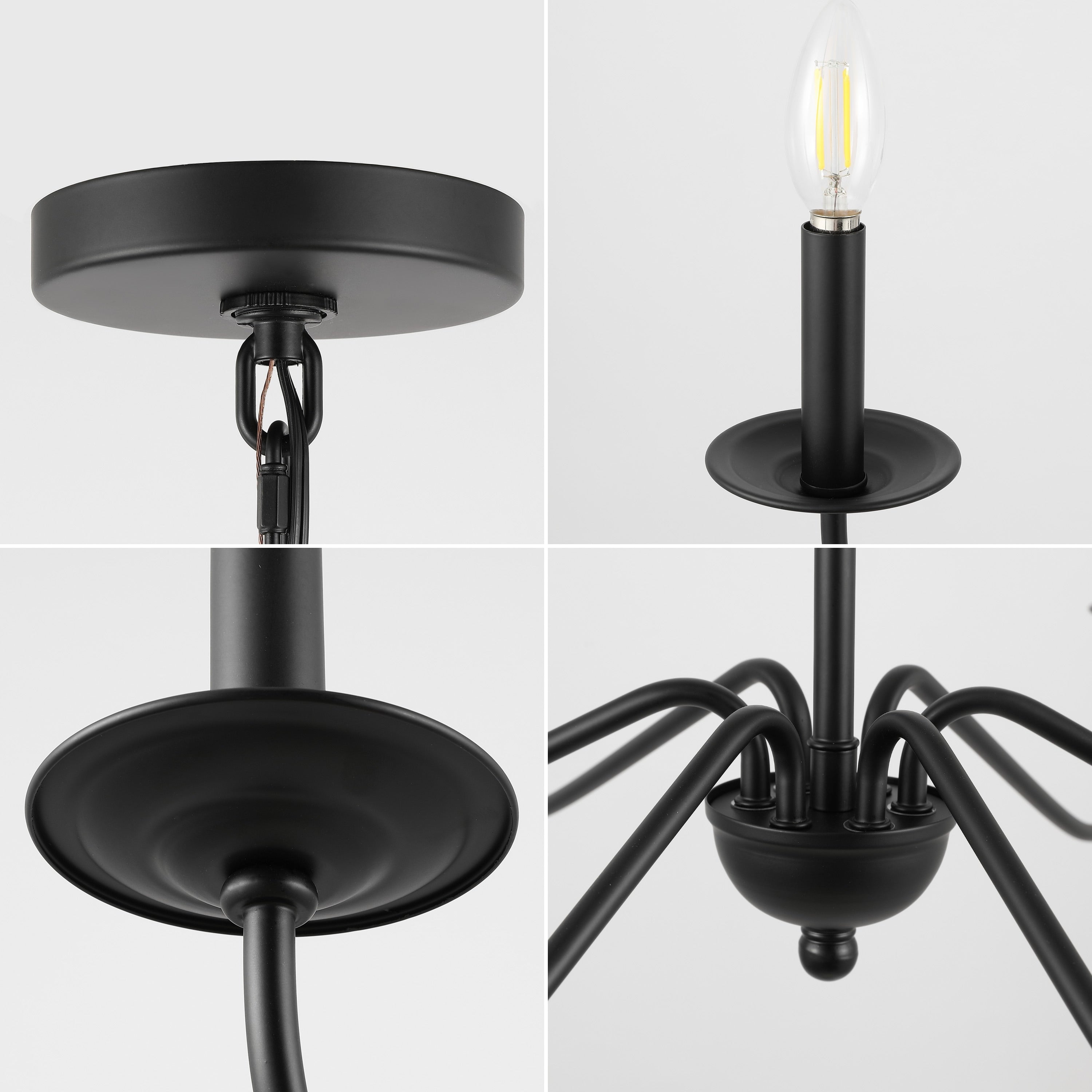 Lustre LED en fer à 6 lumières, 34,75 $, par JONATHAN Y