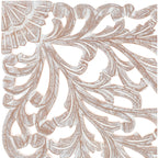 Décoration murale à 3 panneaux en bois naturel sculpté à la main Norma Floral 48 x 28 pouces