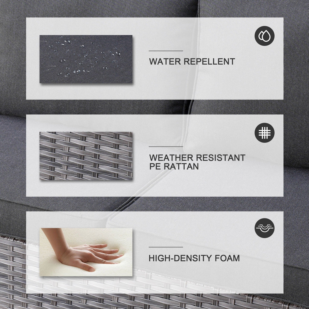 Ensemble de 5 sièges de jardin à dossier haut en osier OVIOS