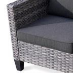 Ensemble de 5 sièges de jardin à dossier haut en osier OVIOS