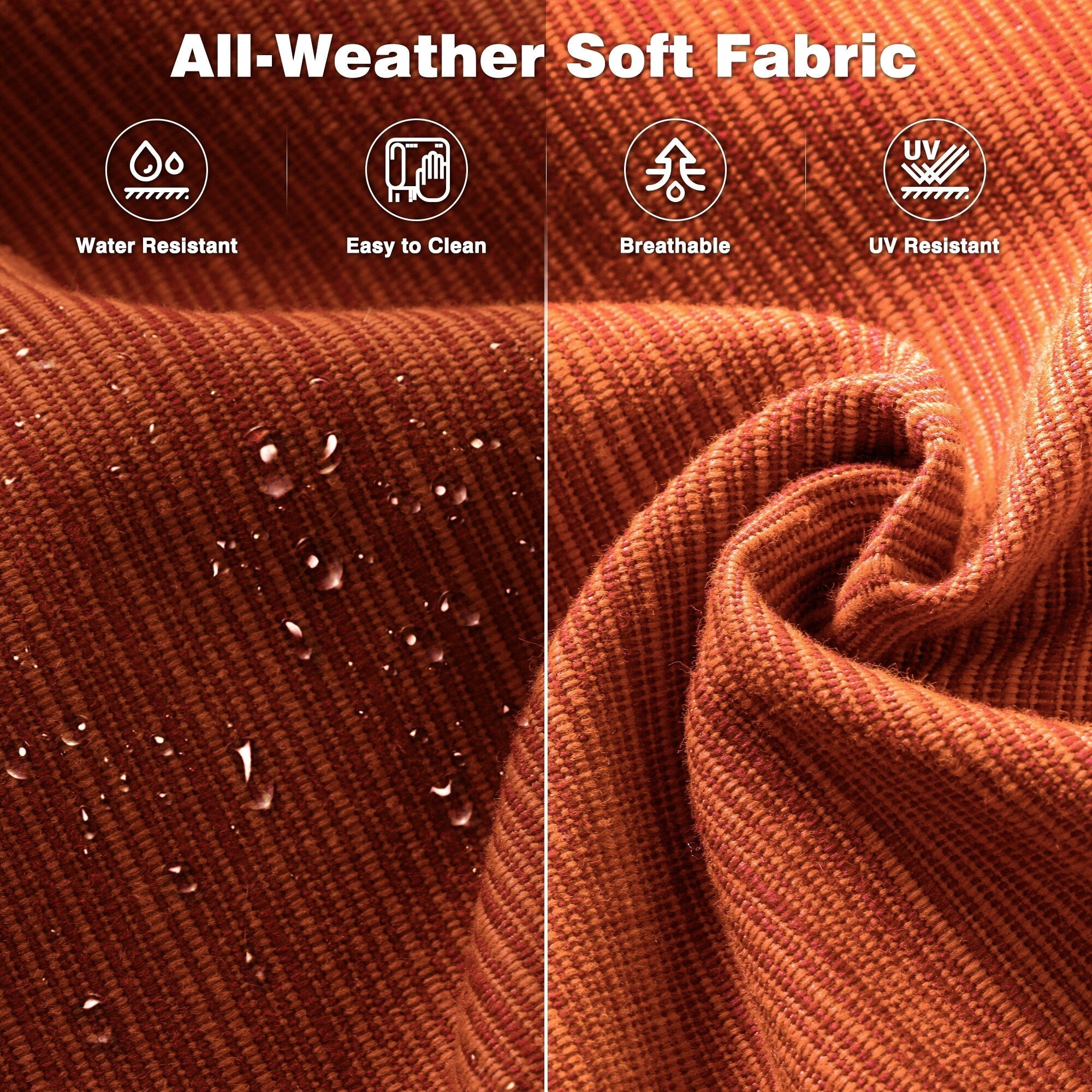 Ensemble de conversation 5 pièces en osier pour patio à dossier haut OVIOS