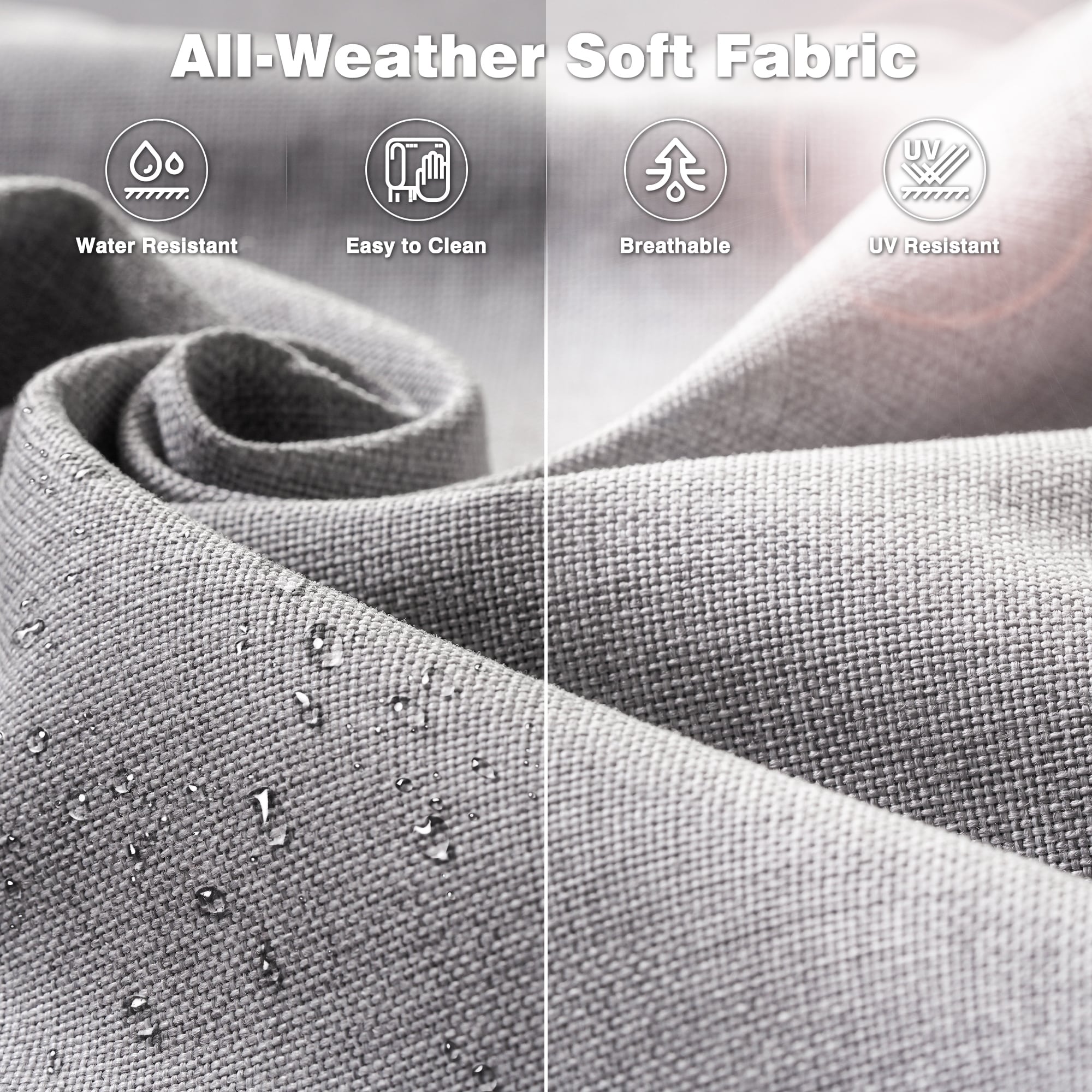 Ensemble de 8 chaises pivotantes en osier pour patio OVIOS