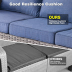 Ensemble de 8 chaises pivotantes en osier pour patio OVIOS