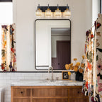 Luminaires de salle de bain en cristal à intensité variable Ora Modern sur miroir Glam Vanity Lights