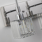 Luminaires de salle de bain en cristal à intensité variable Ora Modern sur miroir Glam Vanity Lights