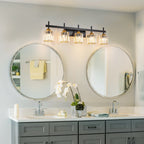 3/4/5-Light Modern Dimmable Crystal Bathroom Vanity Lights Fixtures Over Mirror