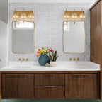 Luminaires de salle de bain en cristal à intensité variable Ora Modern sur miroir Glam Vanity Lights