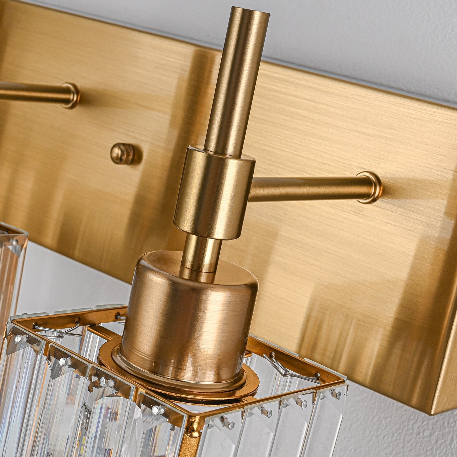 Luminaires de salle de bain en cristal à intensité variable Ora Modern sur miroir Glam Vanity Lights