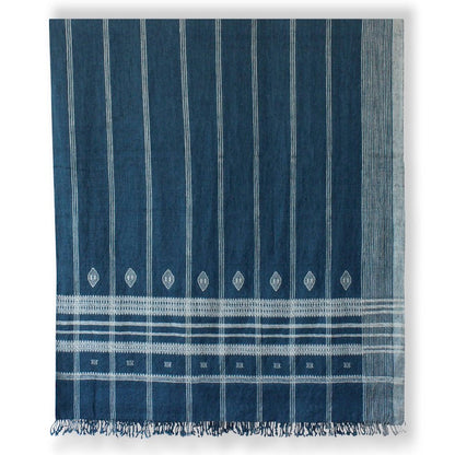 Couvre-lit indien original en indigo