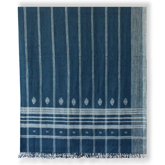 Couvre-lit indien original en indigo