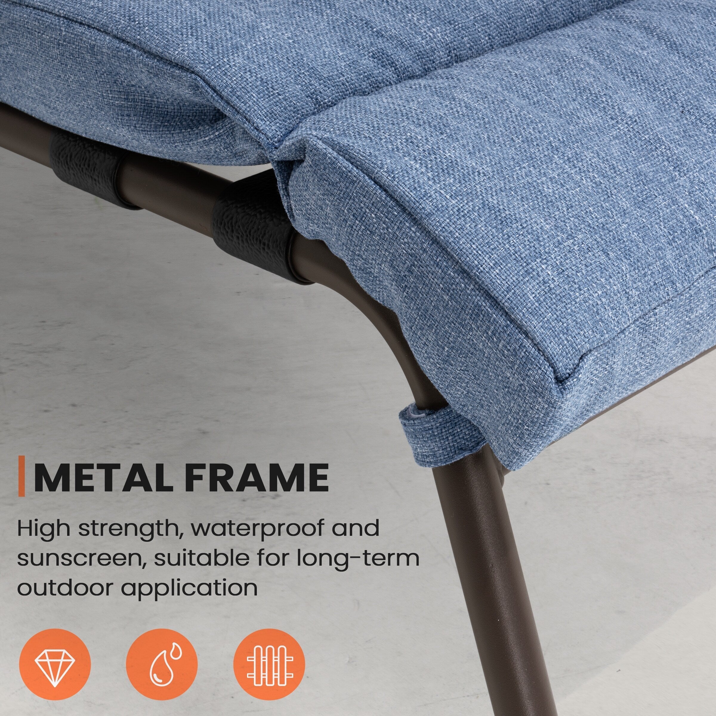 Chaise longue d'extérieur réglable avec coussin pour la plage et la piscine