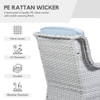 Chaises à bascule d'extérieur en osier Gymojoy avec base pivotante (lot de 2)