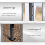 Auvent pop-up robuste Outsunny avec cadre robuste, toit anti-UV et sac de transport pour terrasse, jardin, plage et arrière-cour