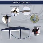 Auvent pop-up robuste Outsunny avec cadre robuste, toit anti-UV et sac de transport pour terrasse, jardin, plage et arrière-cour