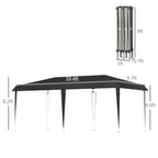 Auvent pop-up robuste Outsunny avec cadre robuste, toit anti-UV et sac de transport pour terrasse, jardin, plage et arrière-cour