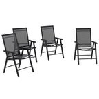 Ensemble de 4 chaises de patio pliantes Outsunny au design simple et chic, confortables pour la terrasse, le jardin, la cour et les voyages