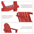 Chaise pliante Adirondack Outsunny, chaises de plage pliantes en plastique PEHD pour terrasse et jardin